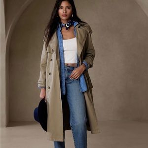 Banana Republic Womens Classic Twill Trench - Medium Tall (Sanded Khaki)